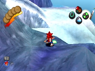 左の尾根から無理やり登山する画像