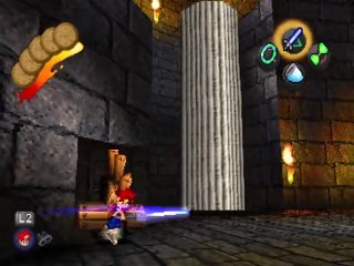 くるくるハンドルで足場を伸ばす画像